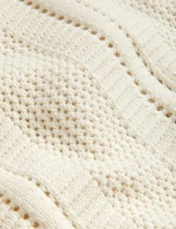 Cotton Rich Textured V-Neck Cardigan -Marksandspencer Sale Store SD 01 T38 6199 KY X EC 6