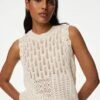 Cotton Rich Textured Knitted Vest -Marksandspencer Sale Store SD 01 T38 6869 KY X EC 0