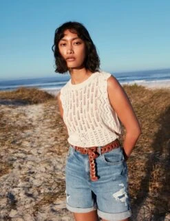 Cotton Rich Textured Knitted Vest 13 Cotton Rich Textured Knitted Vest -Marksandspencer Sale Store SD 01 T38 6869 KY X EC 8