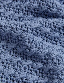 Cotton Blend Textured Crew Neck Jumper -Marksandspencer Sale Store SD 01 T38 6984 KP X EC 6