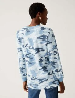 Pure Cotton Animal Print Sweatshirt 8 Pure Cotton Animal Print Sweatshirt -Marksandspencer Sale Store SD 01 T41 1447C E4 X EC 2