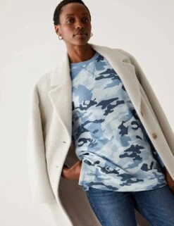 Pure Cotton Animal Print Sweatshirt 9 Pure Cotton Animal Print Sweatshirt -Marksandspencer Sale Store SD 01 T41 1447C E4 X EC 3