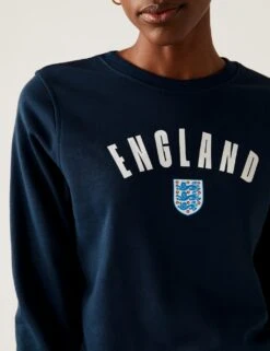 Women's Cotton Rich England Sweatshirt -Marksandspencer Sale Store SD 01 T41 1604C F4 X EC 1