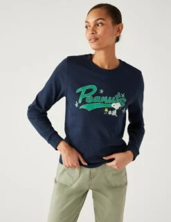 Cotton Rich Snoopy™ Sweatshirt 11 Cotton Rich Snoopy™ Sweatshirt -Marksandspencer Sale Store SD 01 T41 3673C F4 X EC 3
