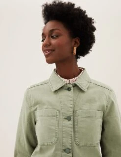 Cotton Rich Utility Jacket -Marksandspencer Sale Store SD 01 T49 3025 XJ X EC 2