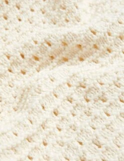 Cotton Rich Crochet V-Neck Cardigan -Marksandspencer Sale Store SD 01 T50 5198T KY X EC 6