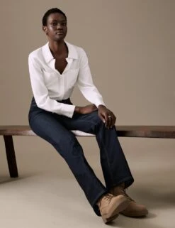 Luxury High Waisted Flared Jeans -Marksandspencer Sale Store SD 01 T50 7152T QP X EC 1