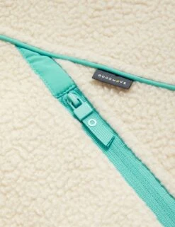 Borg Zip Up Fleece Cropped Jacket -Marksandspencer Sale Store SD 01 T51 5332 L0 X EC 6