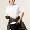 Pure Cotton Scoop Neck Oversized T-Shirt