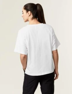 Pure Cotton Scoop Neck Oversized T-Shirt -Marksandspencer Sale Store SD 01 T51 5340 Z0 X EC 2