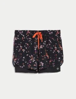 Woven Printed Layered Running Shorts