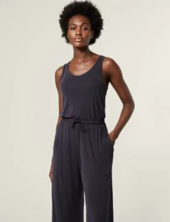 Modal Rich Wide Leg Jumpsuit -Marksandspencer Sale Store SD 01 T51 6594 HL X EC 4