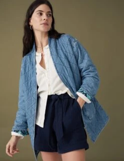 Pure Cotton Denim Printed Reversible Jacket