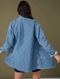 Pure Cotton Denim Printed Reversible Jacket -Marksandspencer Sale Store SD 01 T53 4306U QQ X EC 3