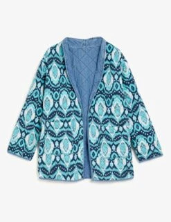 Pure Cotton Denim Printed Reversible Jacket -Marksandspencer Sale Store SD 01 T53 4306U QQ X EC 6