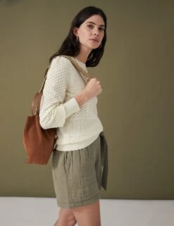 Pointelle Textured Knitted Top