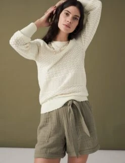 Pointelle Textured Knitted Top -Marksandspencer Sale Store SD 01 T53 5246U NZ X EC 1