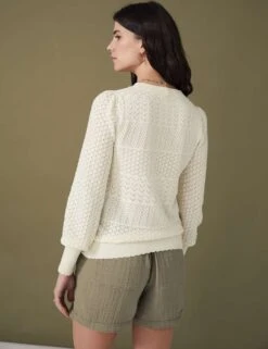 Pointelle Textured Knitted Top -Marksandspencer Sale Store SD 01 T53 5246U NZ X EC 4