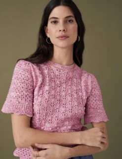 Pure Cotton Space Dyed Knitted Top