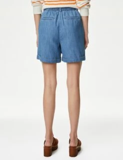 Denim High Waisted Belted Shorts 10 Denim High Waisted Belted Shorts -Marksandspencer Sale Store SD 01 T53 7218U QQ X EC 3