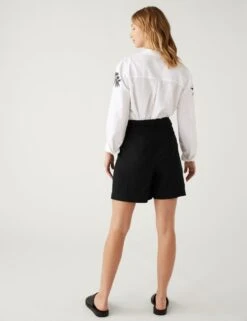 Linen Rich Belted Utility Shorts -Marksandspencer Sale Store SD 01 T57 2321 Y0 X EC 3