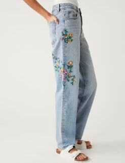 Boyfriend Embroidered Ankle Grazer Jeans -Marksandspencer Sale Store SD 01 T57 6214B QQ X EC 2