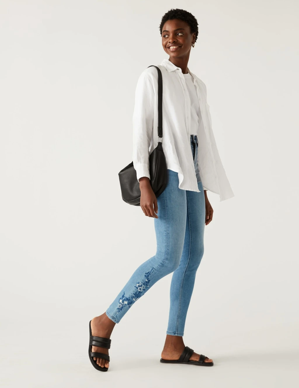 Ivy High Waisted Embroidered Skinny Jeans 2 Ivy High Waisted Embroidered Skinny Jeans - Image 2