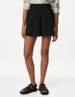 High Waisted Pleat Front Shorts 8 High Waisted Pleat Front Shorts -Marksandspencer Sale Store SD 01 T57 8739 Y0 X EC 2