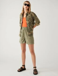 Pure Cotton High Waisted Shorts -Marksandspencer Sale Store SD 01 T57 8740 XJ X EC 1