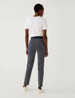 Cotton Rich Polka Dot Slim Fit Trousers -Marksandspencer Sale Store SD 01 T59 1217T F4 X EC 3
