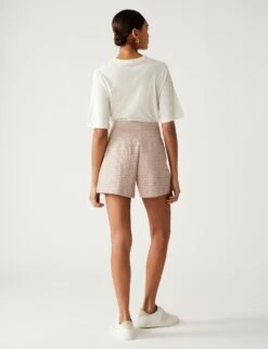 Linen Blend Broderie High Waisted Shorts -Marksandspencer Sale Store SD 01 T59 5623T NU X EC 3
