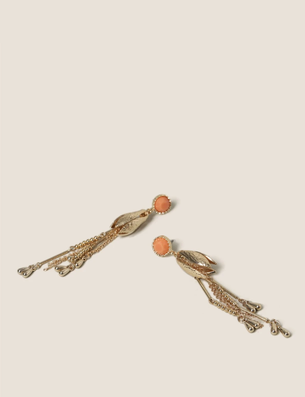 Gold Tone Flower Drop Earrings 1 Gold Tone Flower Drop Earrings