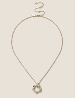 Autograph Circle Pendant Necklace