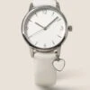 White Heart Charm Watch -Marksandspencer Sale Store SD 01 T66 9002W Z0 X EC 0