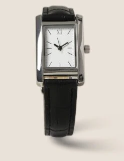 Black Square Face Watch