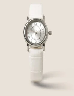 Cream Oval Face Watch
