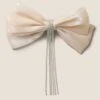 Rhinestone Tassel Bow Hair Clip -Marksandspencer Sale Store SD 01 T66 9039H K0 X EC 90
