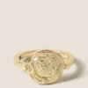 14ct Gold Plated Moon And Star Ring