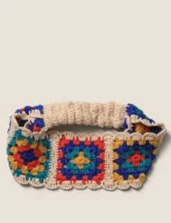 Orange Flower Crochet Head Band