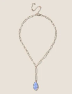 Rose Gold Tone Y Necklace