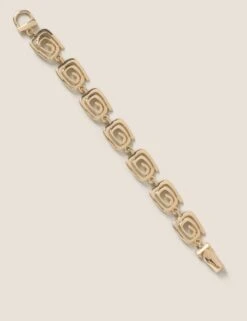 Gold Spiral Link Bracelet