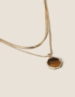 Autograph Semi-Precious Multirow Necklace