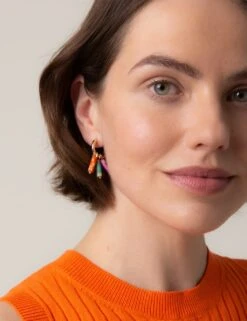 Semi Precious Stone Hoop Earrings -Marksandspencer Sale Store SD 01 T66 9092E A4 X EC 4