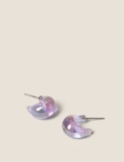 Autograph Purple Iridescent Hoop Earrings