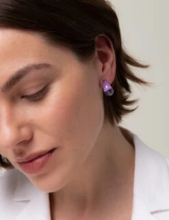 Autograph Purple Iridescent Hoop Earrings -Marksandspencer Sale Store SD 01 T66 9103E D0 X EC 1