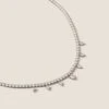 Platinum Plated Cubic Zirconia Necklace -Marksandspencer Sale Store SD 01 T66 9103N XX X EC 0