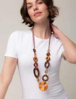 Wood Circle Necklace -Marksandspencer Sale Store SD 01 T66 9119N N0 X EC 4