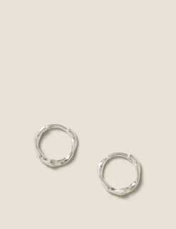 Sterling Silver Twist Hoops -Marksandspencer Sale Store SD 01 T66 9189E XX X EC 90