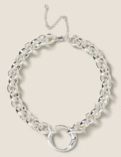 Chunky Circle Pendant Necklace