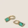 14ct Gold Plated Semi Precious Drop Earrings -Marksandspencer Sale Store SD 01 T66 9247E S0 X EC 0